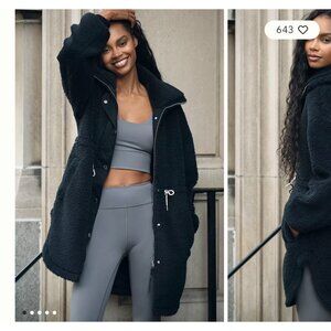 Varley Jamie Sherpa Jacket Black Women’s Size XS Q1